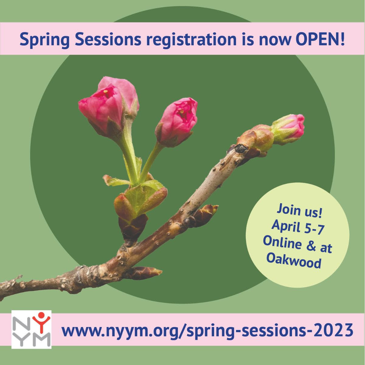 Spring sessions registration now open.